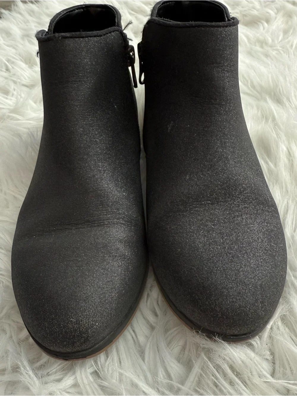 Cat & Jack Black Suede Ankle Booties